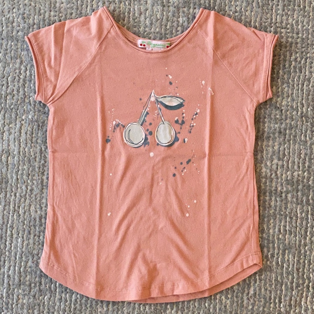 NWOT BONPOINT Cherry Tee Top - Size 3 Years